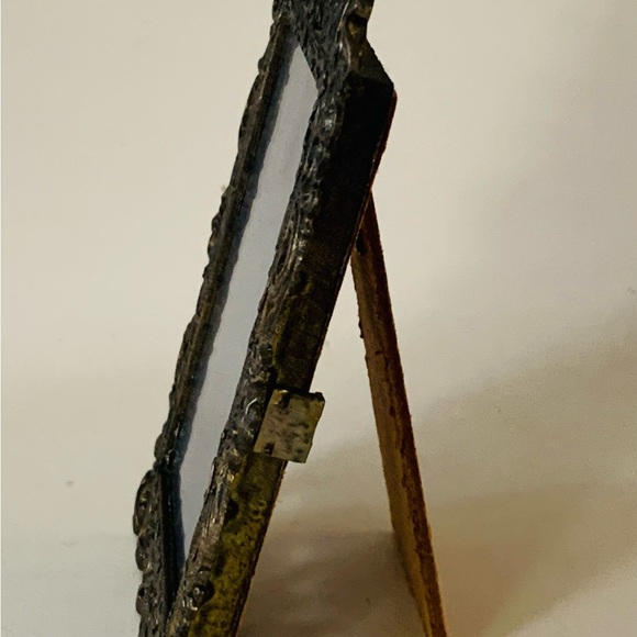 Vintage Victorian scroll Metal Picture Frame Italy 3.5/4.5 inch - Picture 8 of 12